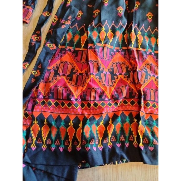 Jody T Of California Vintage Black Dress With Aztec Designs‎ Size 11 - Picture 3 of 10